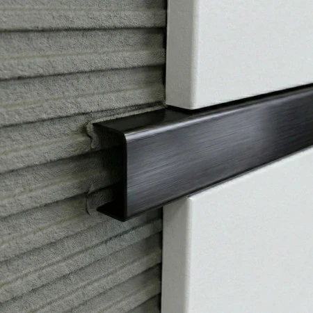 Profil U inox 15 x 9 mm negru mat (satinat) 2.7 m