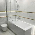 Brau U inox auriu lucios 30 x 9 mm - listel embosat decorativ faianta 2.7 m