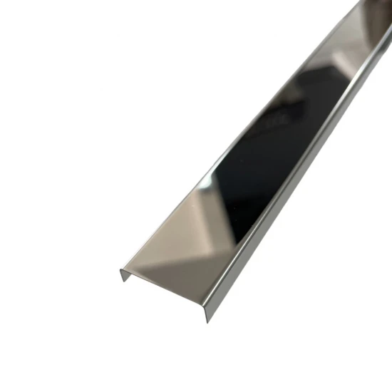 Profil U, inox, crom oglinda 30x9x2700 mm