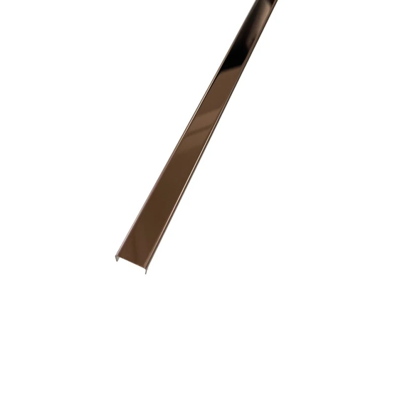 Profil U cupru lucios 15x9x2700 mm - brau inox fainata