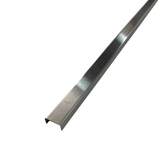 Profil decorativ U, inox, crom periat 15 x 9 x 2700 mm