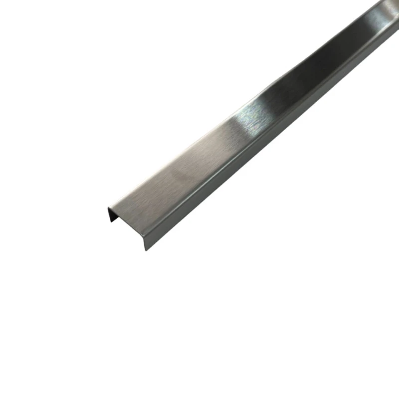 Profil decorativ U, inox, crom periat 15 x 9 x 2700 mm