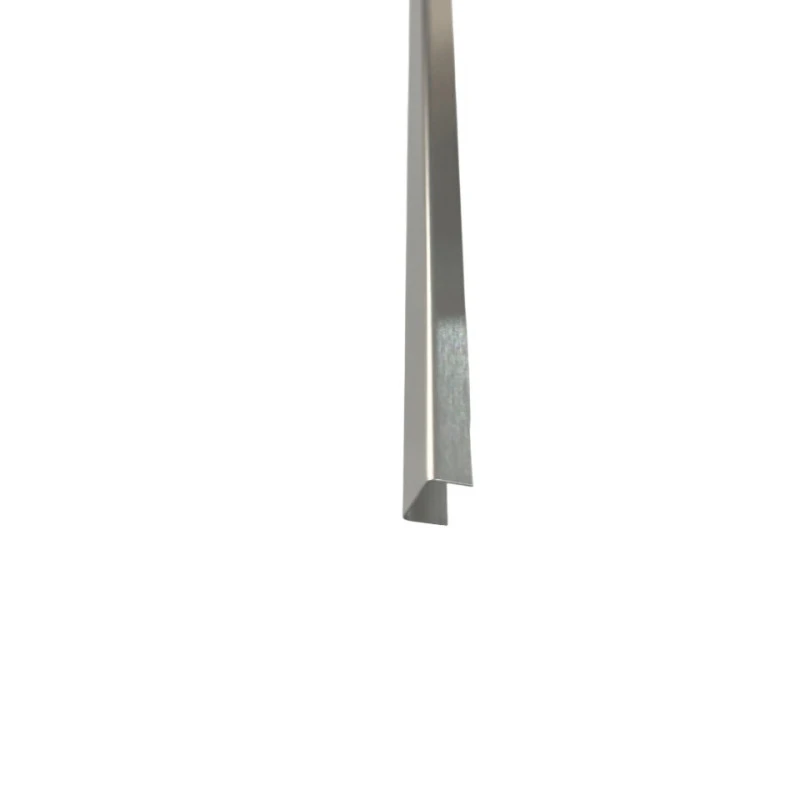 Profil decorativ U, inox, crom periat 15 x 9 x 2700 mm
