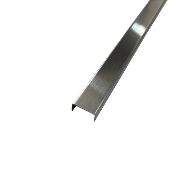 Profil decorativ U, inox, crom periat 15 x 9 x 2700 mm