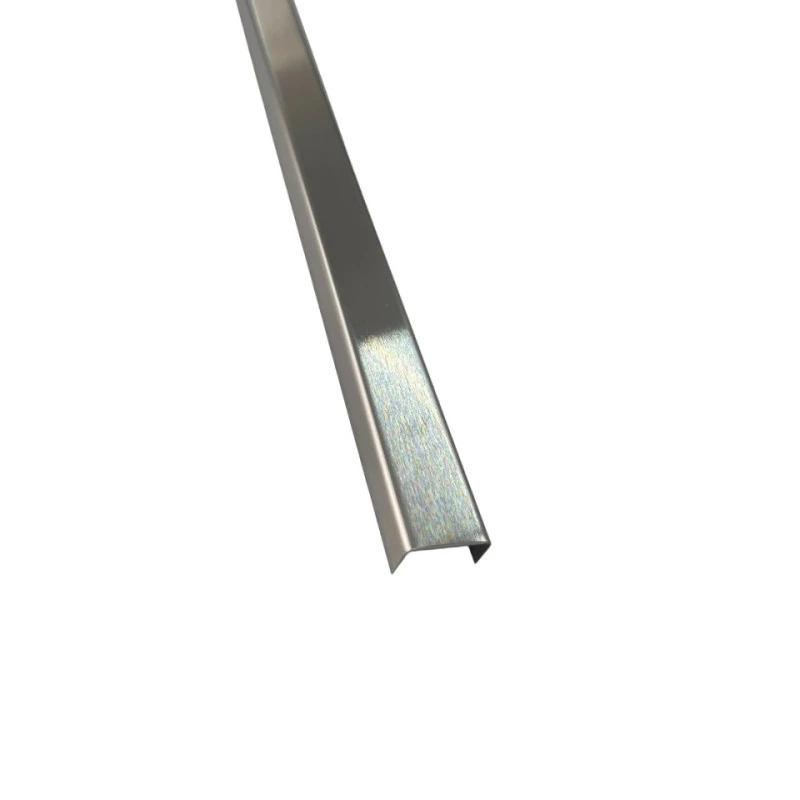 Profil decorativ U, inox, crom periat 15 x 9 x 2700 mm