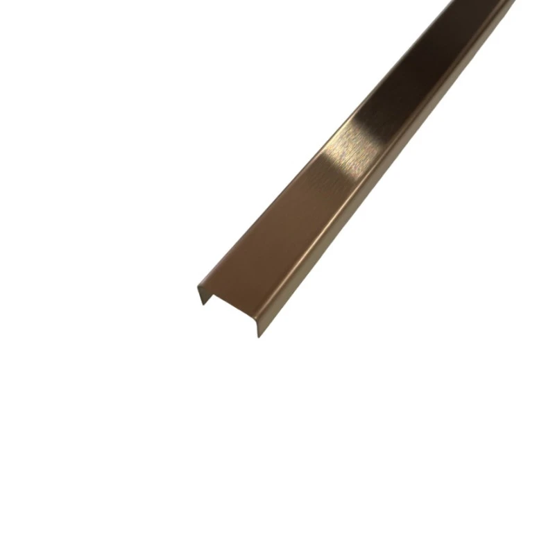 Profil U cupru satinat 15x9x2700 mm - brau inox fainata
