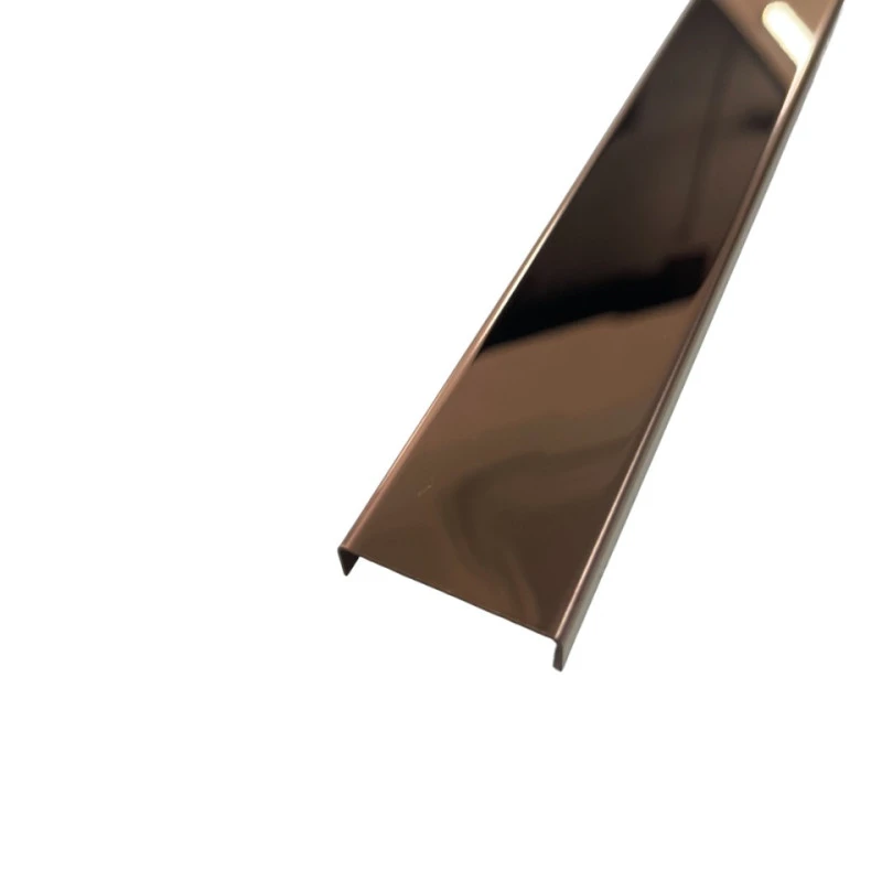Profil U, inox, cupru oglinda 30x9x2700 mm