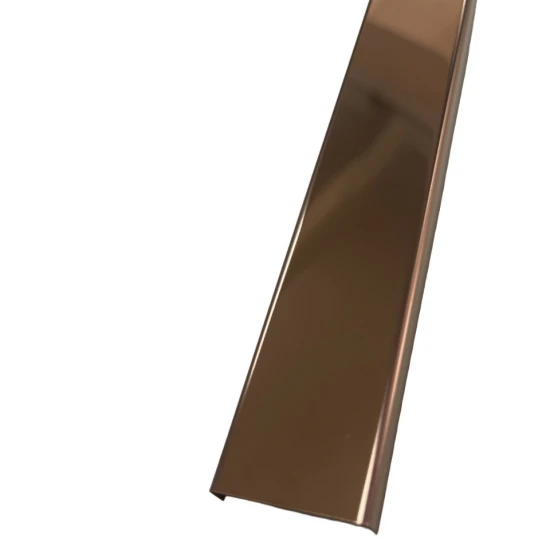 Profil U, inox, cupru oglinda 30x9x2700 mm