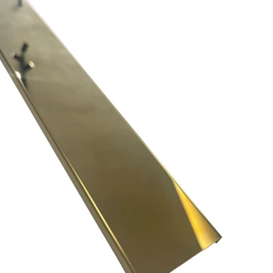 Profil U, inox, auriu lucios 50x9x2700 mm Profil U, inox, auriu lucios 50x9x2700 mm