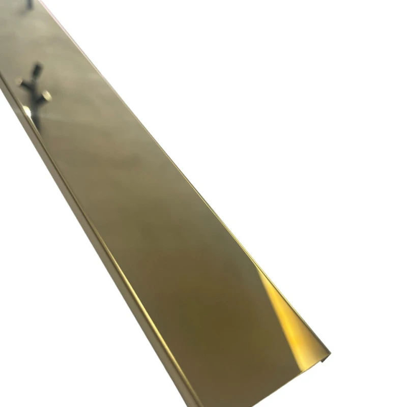 Profil U, inox, auriu lucios 50x9x2700 mm