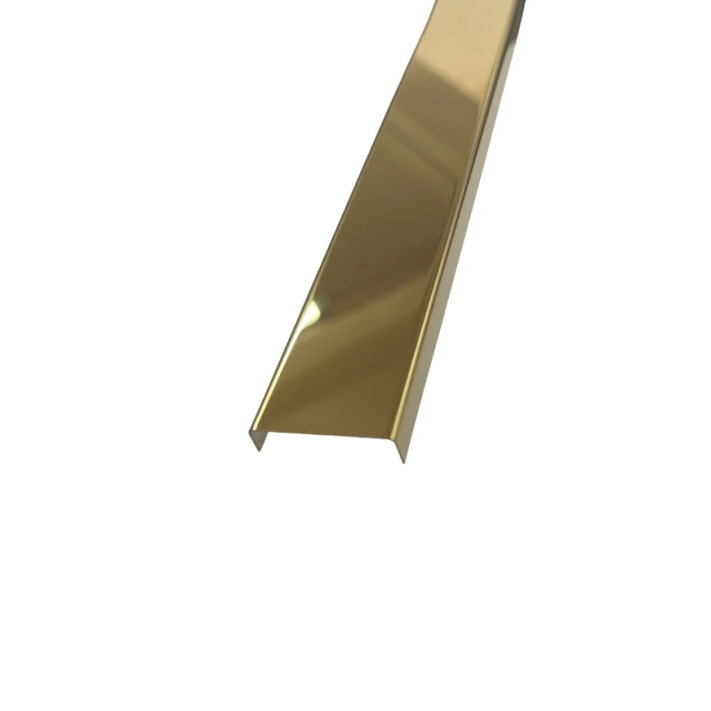 Profil U, inox, auriu lucios 30x9x2700 mm