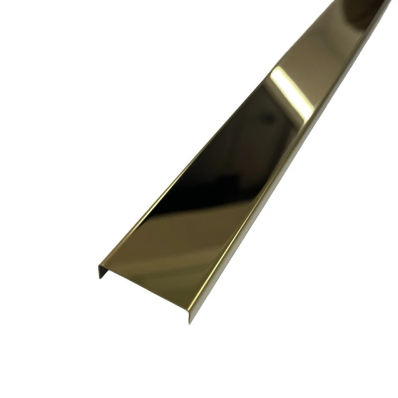 Profil U, inox, auriu lucios 30x9x2700 mm