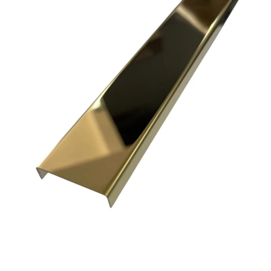 Profil U, inox, auriu lucios 30x9x2700 mm