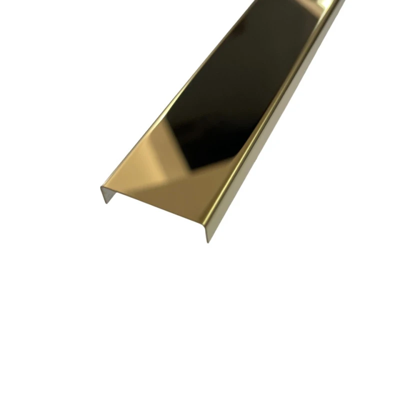 Profil U, inox, auriu lucios 30x9x2700 mm