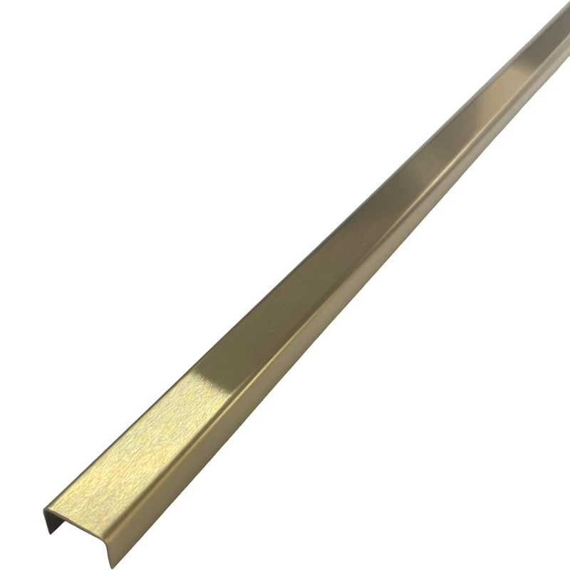 Profil U auriu mat (satinat) inox 15 x 9 x 2700 mm