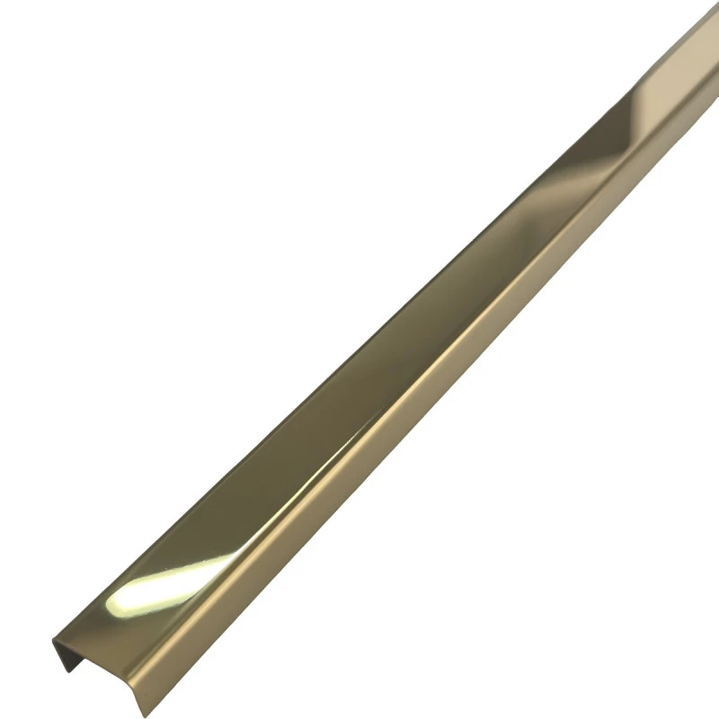 Profil U auriu lucios inox 15 x 9 x 2700 mm