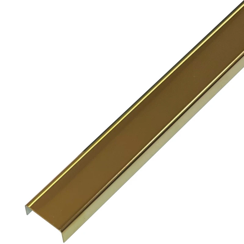 Profil U auriu lucios inox 20 X 9 X 2700 mm