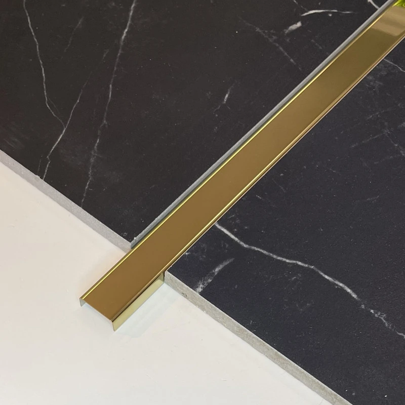 Profil U auriu lucios inox 20 X 9 X 2700 mm
