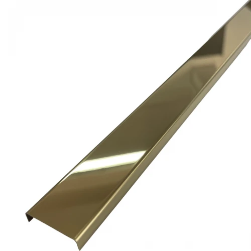 Profil U inox 30 x 9 mm auriu lucios 2.7 m Profil U inox 30 x 9 mm auriu lucios 2.7 m