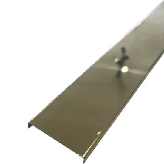 Profil U, inox, auriu lucios 50x9x2700 mm Profil U, inox, auriu lucios 50x9x2700 mm