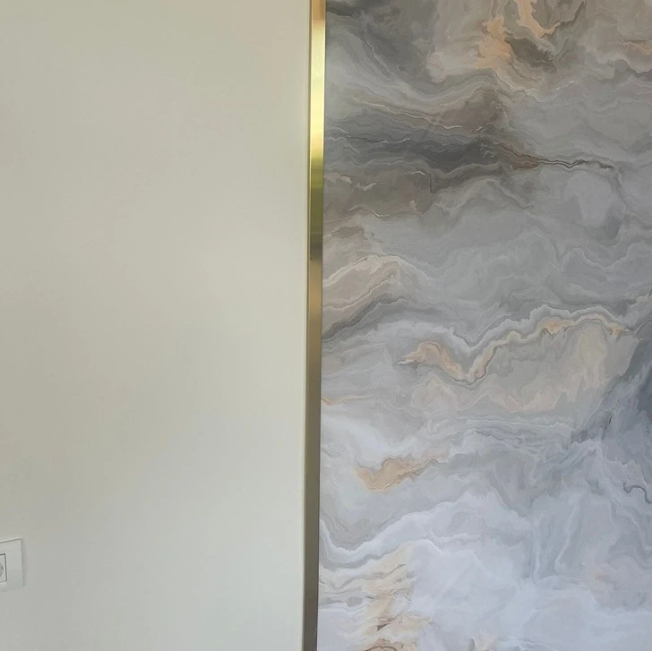 Profil U decorativ, inox, auriu brushed 30x9x2700 mm