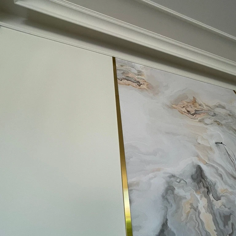 Profil U decorativ, inox, auriu brushed 30x9x2700 mm