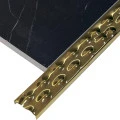 Brau U inox auriu lucios 30 x 9 mm - listel embosat decorativ faianta 2.7 m