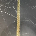 Brau U inox auriu lucios 30 x 9 mm - listel embosat decorativ faianta 2.7 m