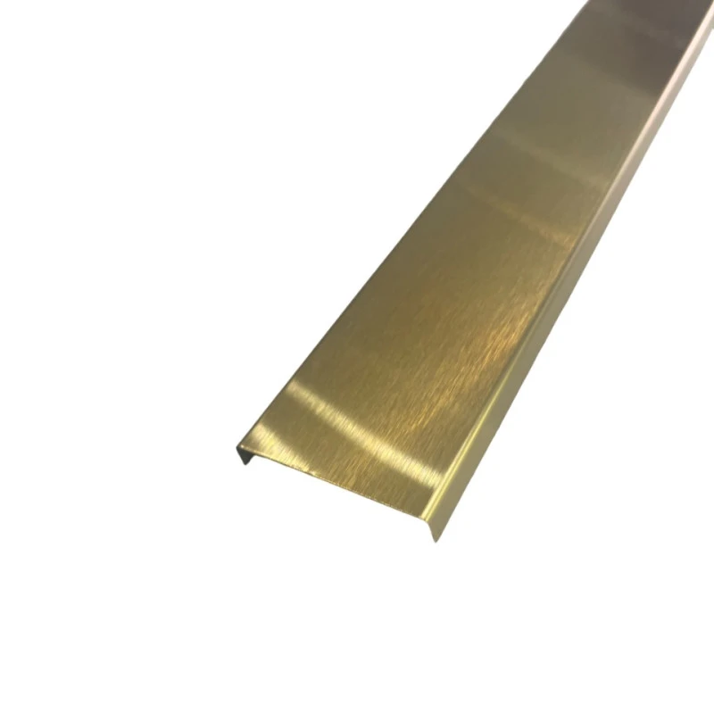 Profil U, inox, auriu periat 50x9x2700 mm