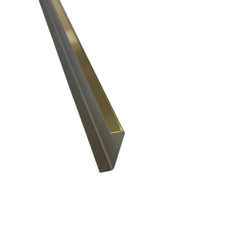 Profil U decorativ, inox, auriu brushed 30x9x2700 mm