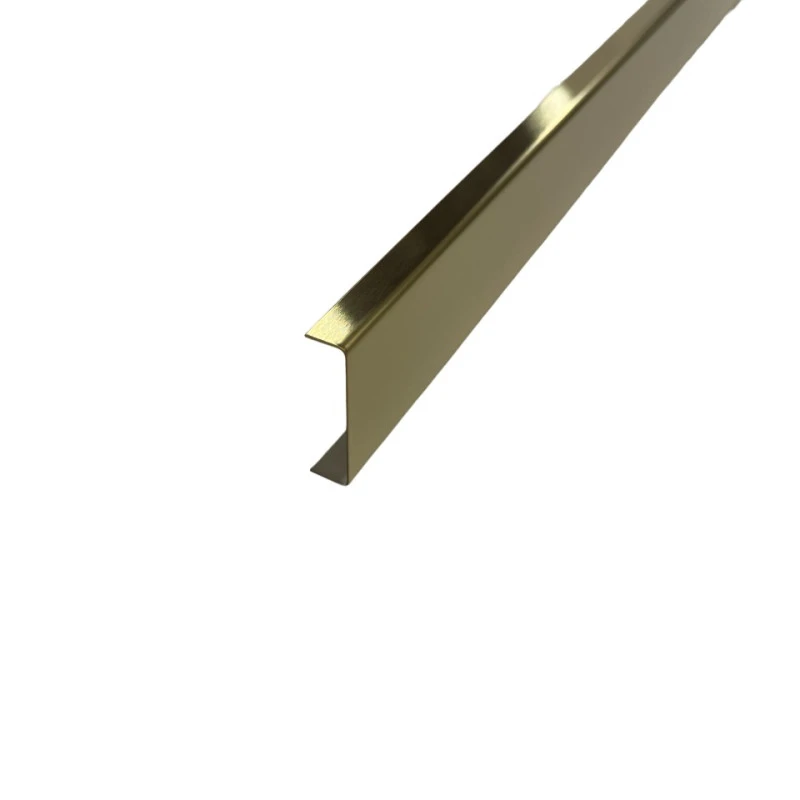 Profil U decorativ, inox, auriu brushed 30x9x2700 mm