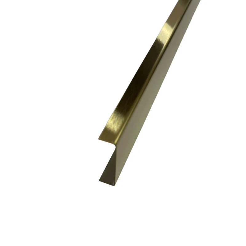 Profil U decorativ, inox, auriu brushed 30x9x2700 mm