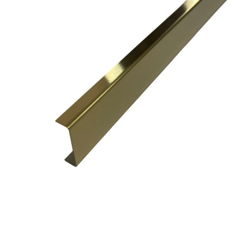 Profil U decorativ, inox, auriu brushed 30x9x2700 mm