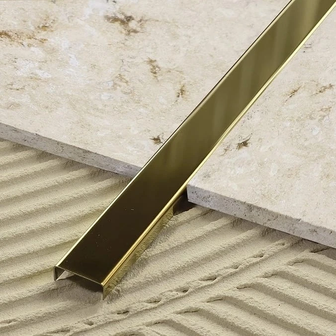 Profil U auriu lucios inox 15 x 9 x 2700 mm