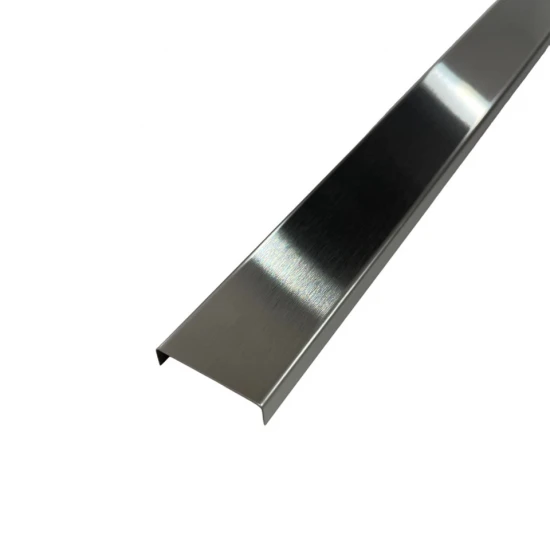 Profil U decorativ, inox, crom brushed 30x9x2700 mm