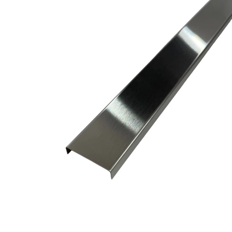 Profil U decorativ, inox, crom brushed 30x9x2700 mm