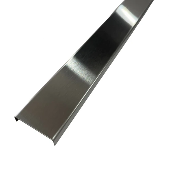 Profil U decorativ, inox, crom brushed 30x9x2700 mm