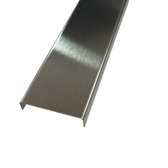 Profil U decorativ, inox, crom brushed 30x9x2700 mm