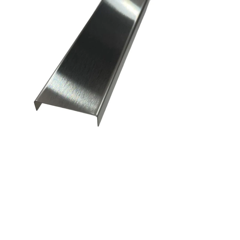 Profil U decorativ, inox, crom brushed 30x9x2700 mm