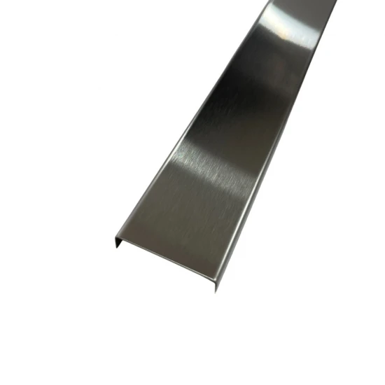 Profil U decorativ, inox, crom brushed 30x9x2700 mm
