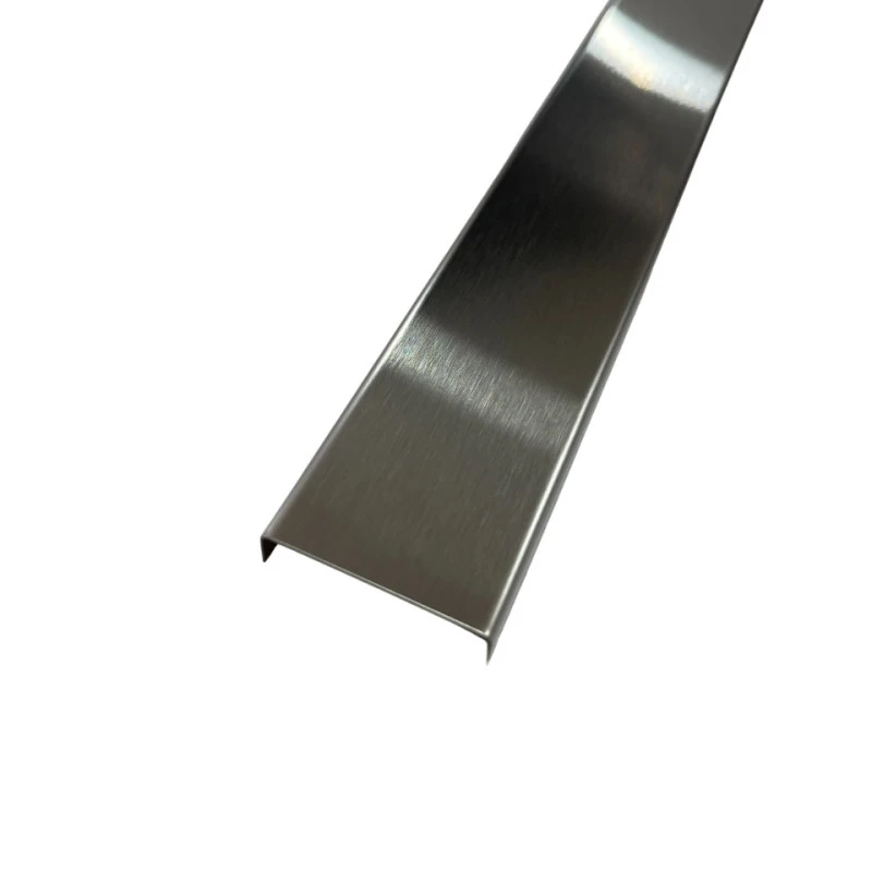 Profil U decorativ, inox, crom brushed 30x9x2700 mm