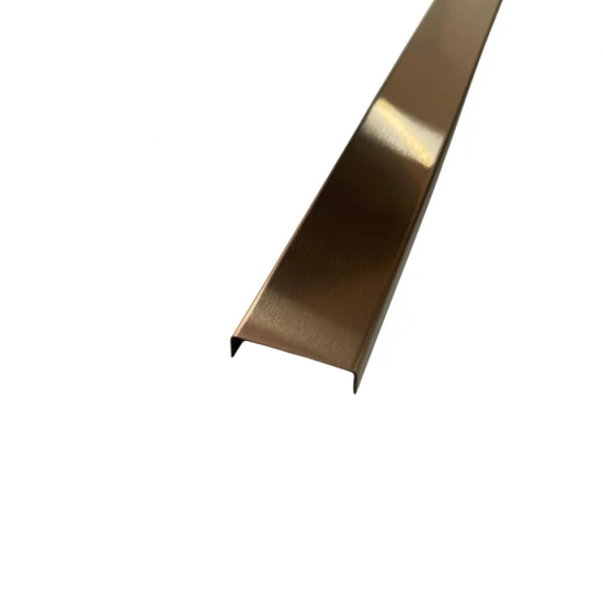 Profil U decorativ, inox, cupru brushed 30x9x2700 mm