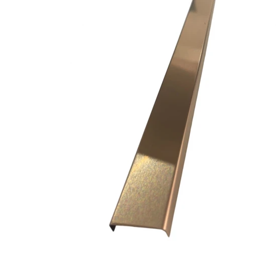 Profil U decorativ, inox, cupru brushed 30x9x2700 mm