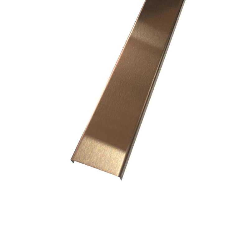 Profil U decorativ, inox, cupru brushed 30x9x2700 mm