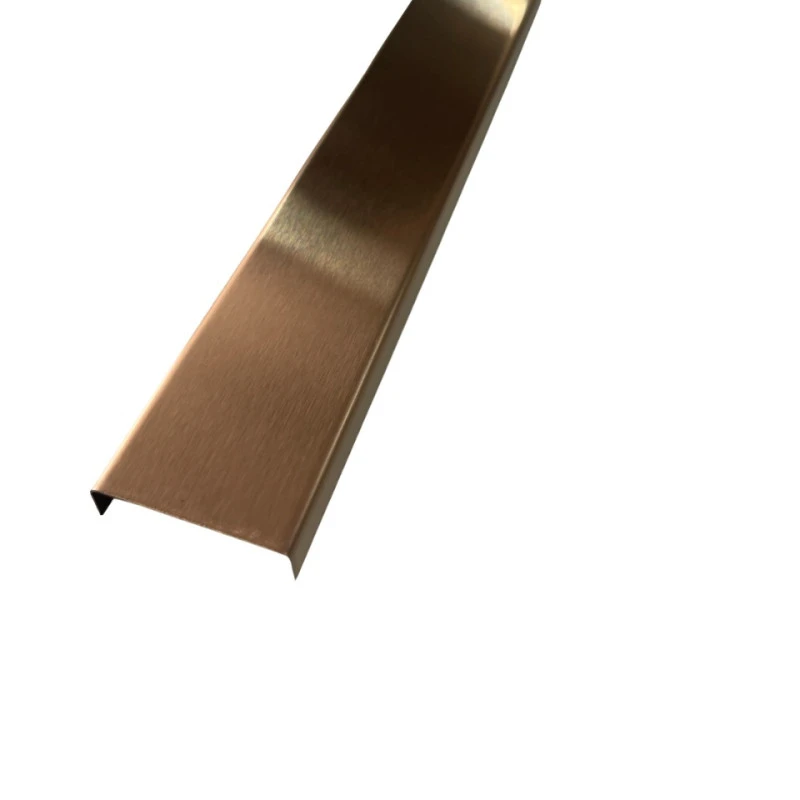 Profil U decorativ, inox, cupru brushed 30x9x2700 mm