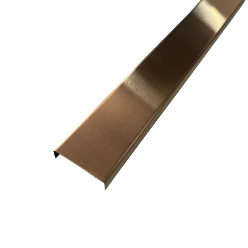 Profil U decorativ, inox, cupru brushed 30x9x2700 mm