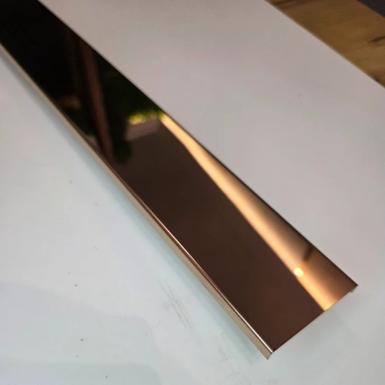 Profil U inox 50 x 9 x 2700 mm cupru lucios - brau lat