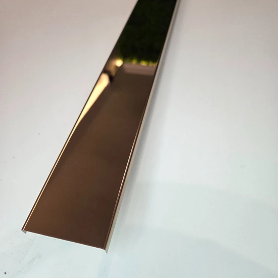 Profil U inox 50 x 9 x 2700 mm cupru lucios - brau lat