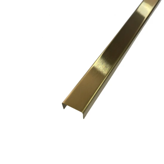 Profil U auriu mat (satinat) inox 15 x 9 x 2700 mm