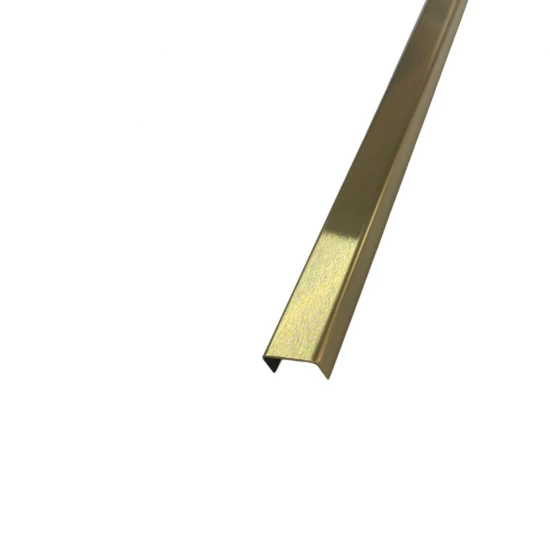 Profil U auriu mat (satinat) inox 15 x 9 x 2700 mm